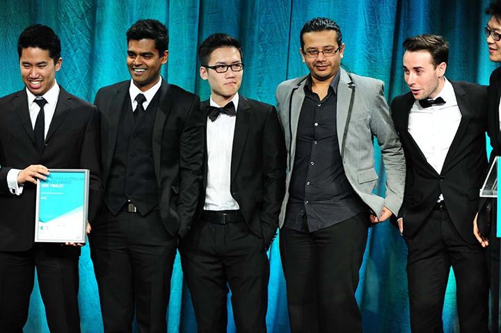 S1T2 Creative Technology Agency on stage winning an award