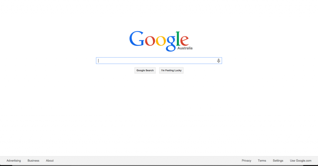Google homepage