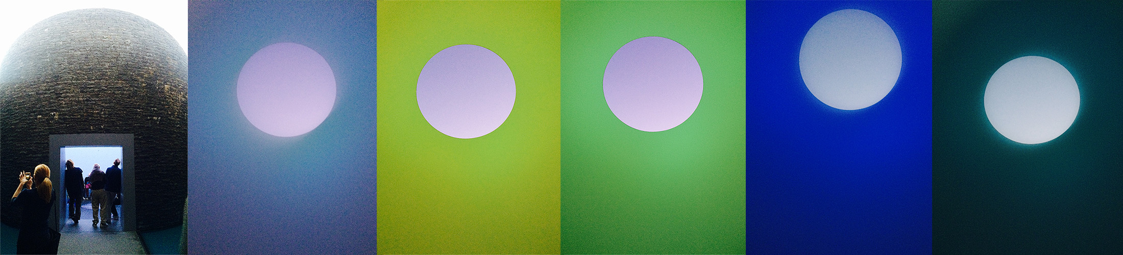 James Turrell Skyspace (Inside) collage