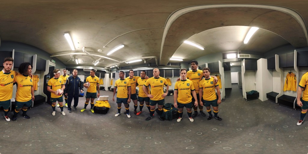 HSBC Wallabies in Locker Room in Live Action Virtual Reality