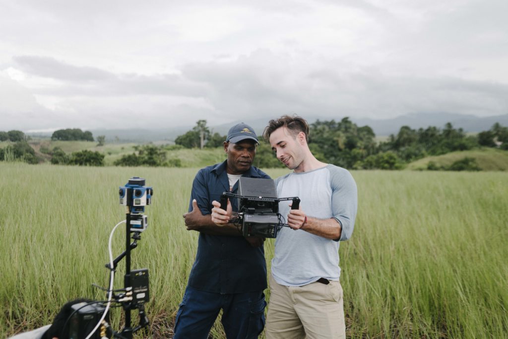 Virtual Reality team shooting in the Solomon Islands