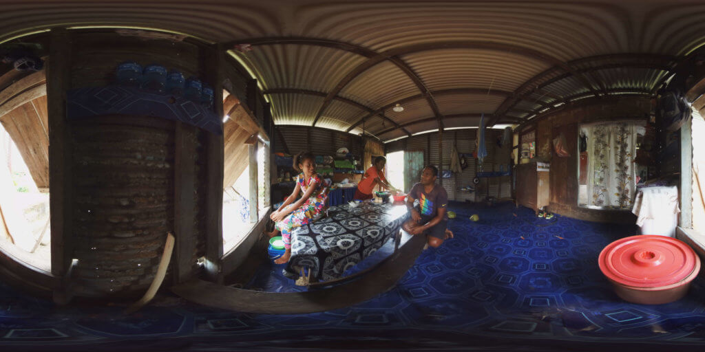 360 virtual reality takes audiences inside a home in Vunisavisai, Fiji for COP23
