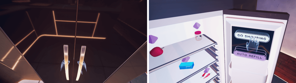 The fridge in Future of Retail VR