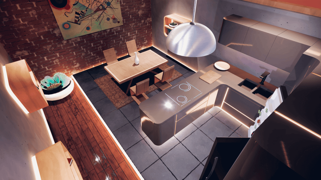 Futuristic apartment in Future of Retail VR