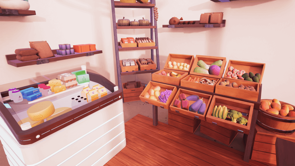 Futuristic, deli-like virtual supermarket in Future of Retail VR
