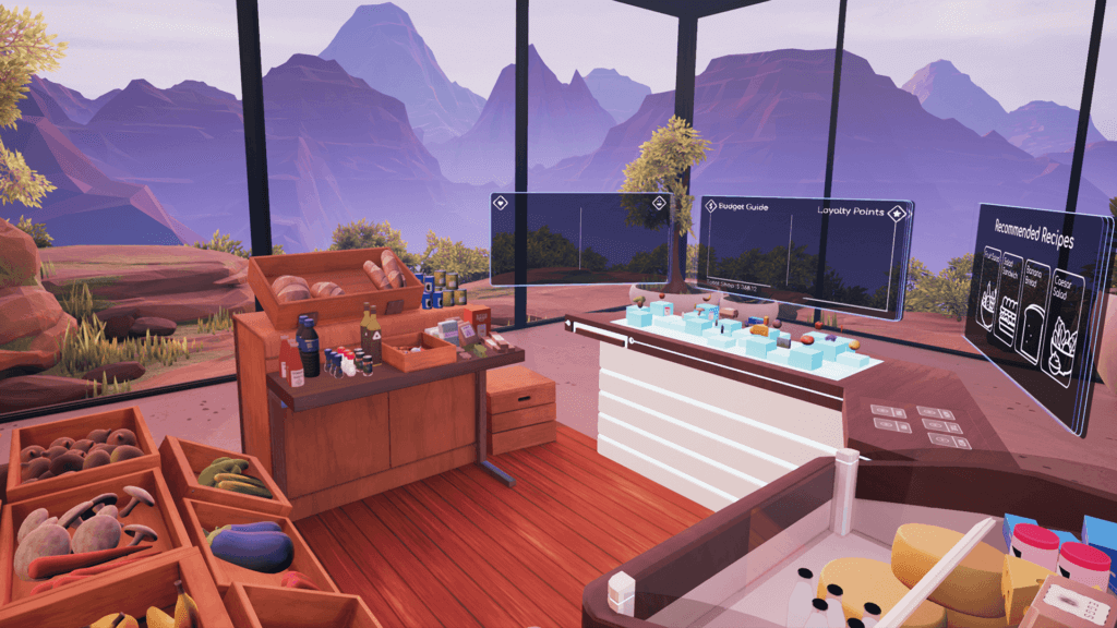 Virtual supermarket in the sky in Future of Retail VR