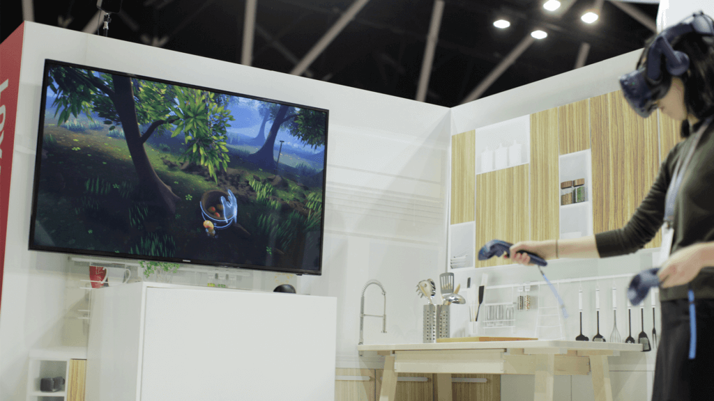 Woman explores the mango farm in Future of Retail VR