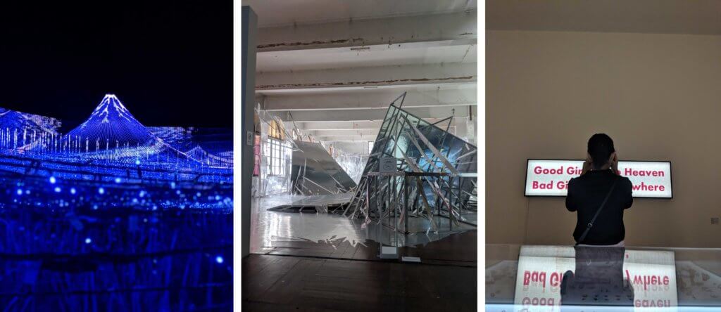 Artworks from Bankok Art Biennale and Nabana no Sato winter illumination