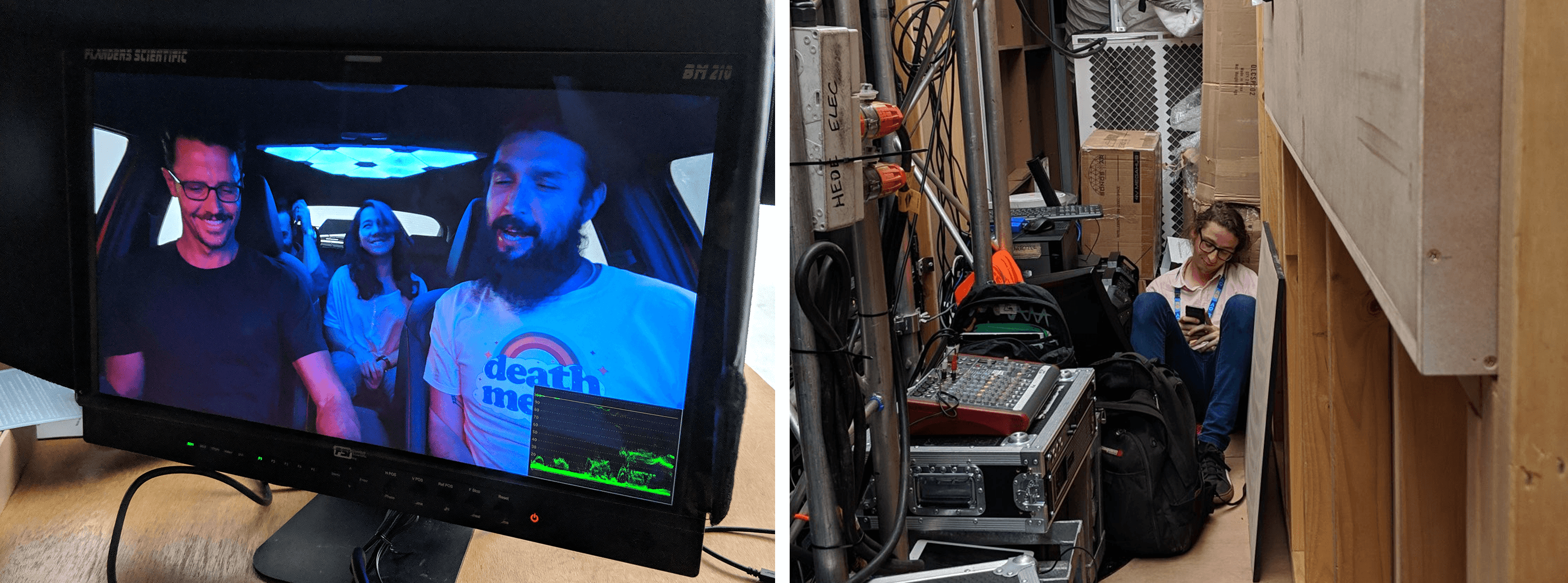 Behind the scenes images from the production of S1T2’s Kia Caraoke interactive