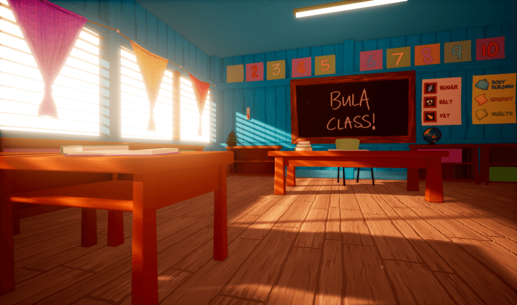 Fijian classroom in virtual reality for Beyond the Stars VR