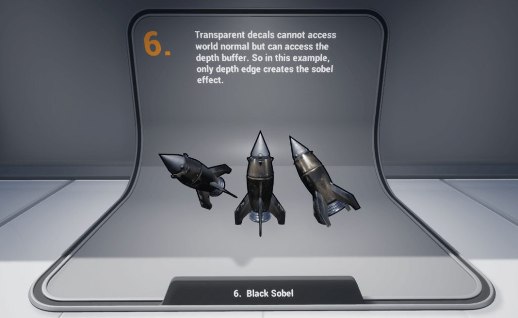 Black edges using transparent decals