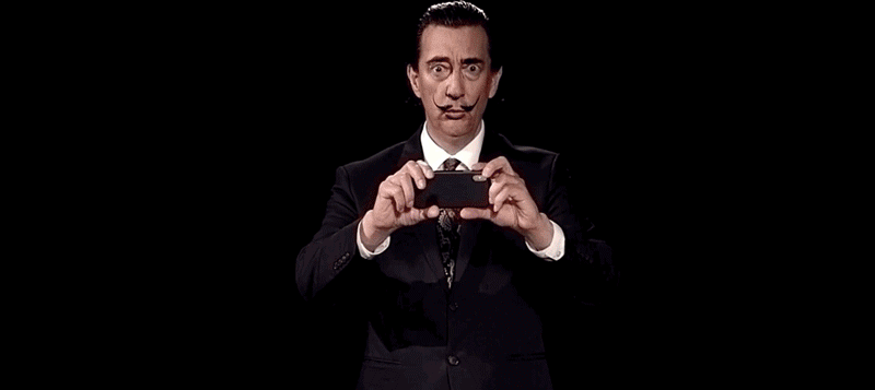 Salvador Dali visualisation generated through artificial intelligence invites audiences to take a selfie
